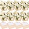 12 Pack Rustic Wooden Planter Boxes with Floral Foam Blocks – 4 Inch Unfinished Square Wood Centerpiece Containers for Flower Arrangements, Wedding Table Decor, Baby Shower, DIY Crafts & Home Garden Decorations
